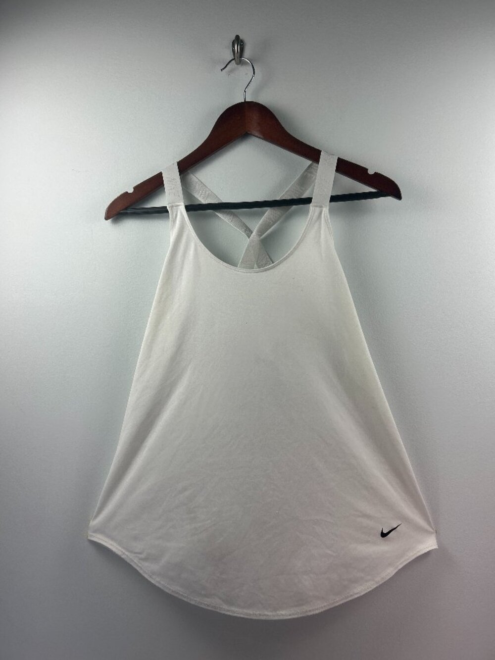 Nike Dri-Fit White Racerback Strappy Tank Top - Women's M